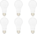 Amazon Basics A19 LED Light Bulbs, 100 Watt Equivalent, Energy Efficient 15W, E26 Standard Base, Soft White 2700K, Dimmable, 10,000 Hour Lifetime , 6-Pack
