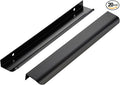 Ravinte Hardware 20 Pack Black Cabinet Handles, 11.8 Inch (300mm) Finger Edge Pulls, 8.8 Inch Hole Center, Finger Pulls for Cabinets