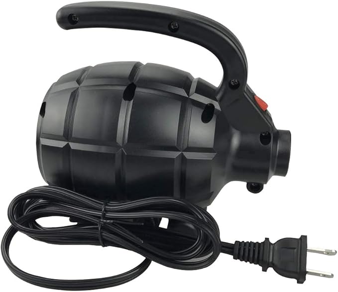 BOMPOW Electric Air Pump for Inflatables, AC (110V), 600W, 20L/min, Black, 4 Detachable Nozzles, Inflator/Deflator, Queen/King Size Air Mattress, Pool Toys, Boat, Raft