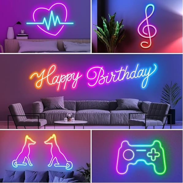 120Ft Neon Rope Lights,Flexible Led Rope Lights Control with App/Remote,Multiple Modes Rope Lights,IP65 Outdoor RGB Led Neons Lights,Music Sync Gaming Led Neon Light Strip for Bedroom Decor (120FT)