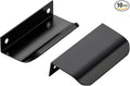 10 Pack Black Cabinet Handles, 3.15 Inch (80mm) Finger Edge Pulls, 2-1/2 Inch Hole Center, Finger Pulls for Cabinets, Hardware