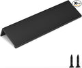goldenwarm 30 Pack Black Finger Edge Pulls Drawer Finger Pulls Matte Black Kitchen Hardware Handles Bedroom Dresser Drawers,5in Hole Center