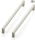 Ravinte 20 Pack Solid 6-1/4 Inch Center to Center Slim Square Bar Drawer Handles - Cabinet Hardware Brushed Nickel Pulls for Kitchen and Drawers