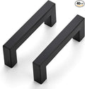 JOY DECOR 40 Pack Cabinet Handles, Black Cabinet Pulls, 3 Inch Kitchen Closet Handles Square Drawer Pulls Stainless Steel Drawer Hardware, 76mm Hole Centers