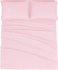 Mejoroom Full Size Sheet Set - Soft Microfiber Bed Sheets - Deep Pocket Fitted Sheet, Breathable, Wrinkle & Fade Resistant - 4 Piece (Full, Blush Pink)