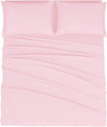 Mejoroom California King Size Sheet Set - Soft Microfiber Bed Sheets,Deep Pocket Fitted Sheet, Breathable, Wrinkle & Fade Resistant - 4 Piece (California King, Blush Pink)