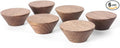 6 Pack Wood Cone Cabinet Knobs (Brown) - 1 ½ " Diameter Round Shape - Wooden Drawer Pulls for Cabinets Doors, Dresser and Drawers Knob, Kitchen Cabinet Door Handle