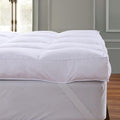 QUEEN ROSE California King Mattress Topper Cooling Extra Thick 3D Snow Down Pillow Topper Mattress Pad Cover Bed Mattress Topper, Hotel Quality, Down Alternative, Plush and Support