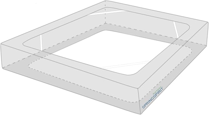 Box Spring Cover Queen Size with Smooth and Elastic Woven Material, Only Covers Sides, Alternates for Bed Skirt, Wrinkle & Fading Resistant, Washable, Dustproof, White, 2 Pack
