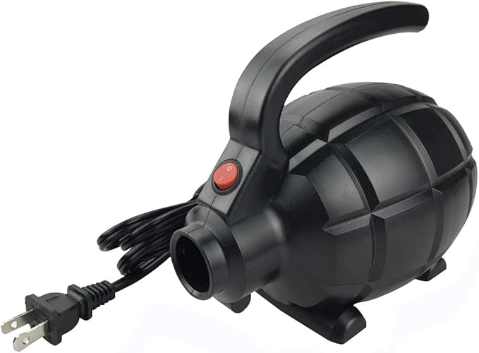 BOMPOW Electric Air Pump for Inflatables, AC (110V), 600W, 20L/min, Black, 4 Detachable Nozzles, Inflator/Deflator, Queen/King Size Air Mattress, Pool Toys, Boat, Raft