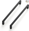 Ravinte 5 Pack Matte Black Cabinet Pulls, 6-1/4 Inch (160mm) Hole Center Slim Kitchen Handles, Square Drawer Pulls for Cabinets & Cupboards, Hardware