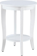Convenience Concepts American Heritage Round End Table, White