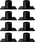 Gute Taper Candle Holder, Candle Holders for Pillar Candles, Matte Black Candlestick Holder Centerpieces for Home Decoration, Wedding Anniversary, Party, Housewarming Gifts,Set of 8,Square
