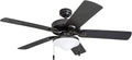 Honeywell Ceiling Fans Belmar 52 Inch Ceiling Fan With Light, Indoor/Outdoor Ceiling Fan with Pull Chain, LED Tri-Mount 5 Blade Design, ETL Damp Rated, Bronze (50512-01)