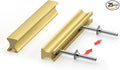 homdiy 25 Pack Adjustable Brushed Brass Cabinet Pulls 1" to 4" (25-102mm) Adjustable Hole Distance Drawer Pulls