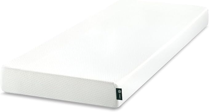 ZINUS 5 Inch Memory Foam Mattress, Narrow Twin, Fiberglass-Free, Medium Firmness, Day, Trundle & Bunk Bed Compatible, Certified Safe Foams & Fabric, Mattress in A Box, White