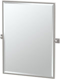 Gatco 4079FS Elevate Framed Rectangle Mirror, Satin Nickel, 32.5"H