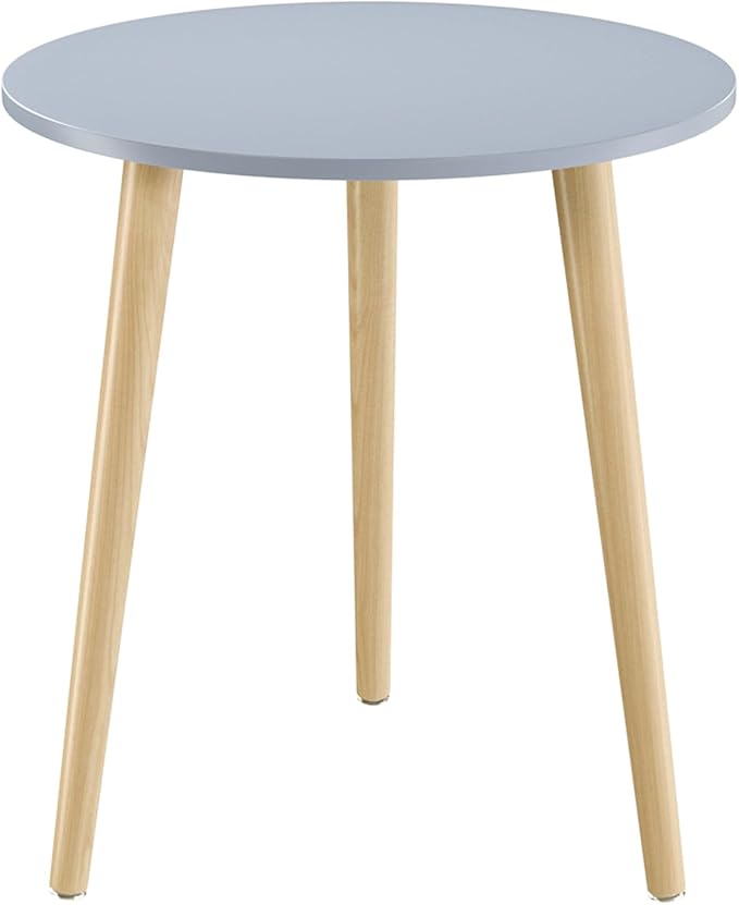 Apicizon Round Side Table, Blue Grey End Table for Small Spaces, Nursery Round Side Table Small Bedside Table Living Room, Bedroom, 16.5 x 20.5 Inches