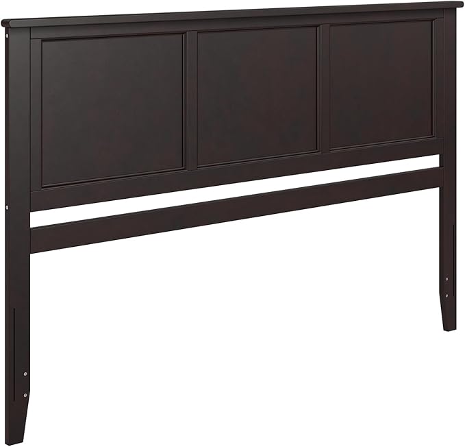 AFI, Madison King Solid Wood Panel Headboard with Attachable Charger, Espresso