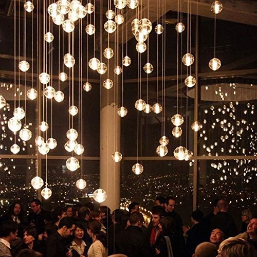 Sziqiqi Hanging Glass Globes Orbs Tea Light Candle Holders with Flameless LED Tealight for Wedding Ornaments, Wedding Birthday Christmas Party Centerpiece Accessory 2.36inch 100pcs +8 Extra