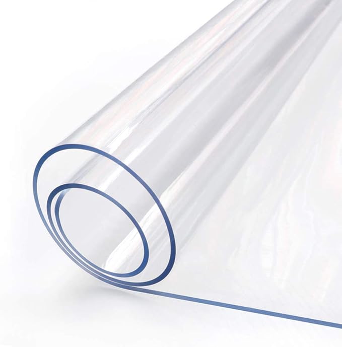 40 x 60 Inch 5ft Thick Clear Dining Table Protector Tablecloth Cover Desk Pad Mat Wooden Furniture Coffee Glass Bistro Bar Table Cloth Top Topper Protection Waterproof Rectangular PVC Vinyl Plastic