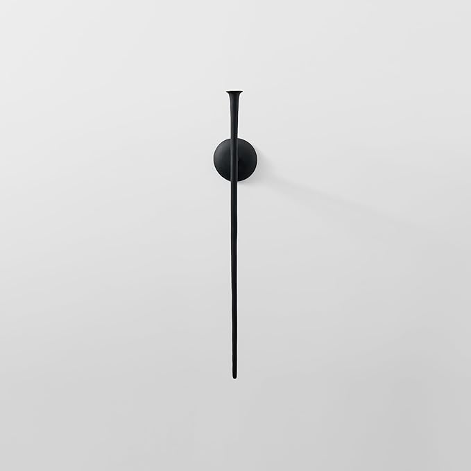 Aspar Wall Sconce, Modern Candle Holder with Elegant Hook Design, Versatile Decorative Lighting for Indoor Wall Decor and Ambiance Setting, Black (Candle Not Included)