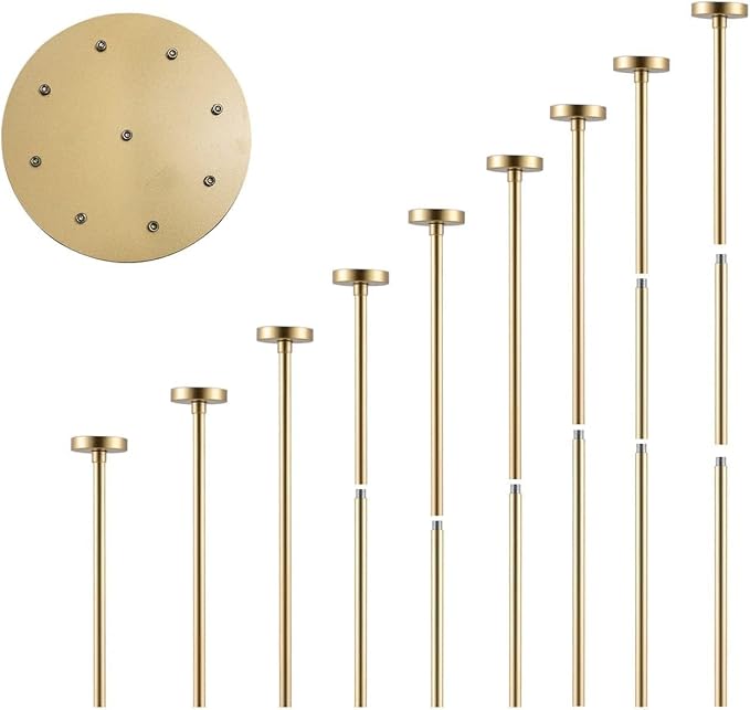 10pcs 9 Arm Candle Holder for Wedding Table Decoration,Gold Metal Candle Stick Holders for Pillar Tealight Candles on Party Reception Home Derecotion