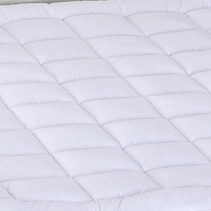 Royal Hotel Bedding Mattress Topper, Top-Split California King, 2 Inches Hypoallergenic Overfilled Down Alternative Anchor Bands Mattress Topper
