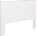 Prepac Stylish Flat Wood Panel Headboard for Queen Size Beds, Simplistic Wooden Queen Headboard 2.25" D x 64.5" W x 48" H, White, WHFQ-1301-1