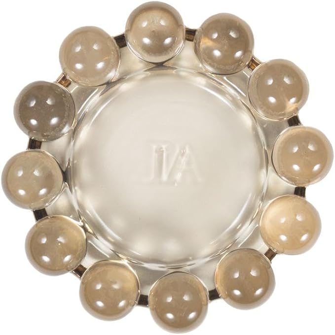 Alice Lane Bubble Candle Dish – Chic Smoky Glass Candle Dish for Home Decor – Decorative Modern Candle Holder for Small Candles & Diffusers