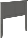 AFI, Madison Twin Solid Wood Panel Headboard with Attachable Charger, Grey