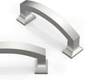 10 Pack Brushed Satin Nickel Cabinet Pulls 3 Inch(76mm) Kitchen Cabinet Handles Solid Zinc Alloy Cabinet Hardware Drawer Pulls