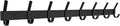 Matte Black Coat Rack Wall Mount – 24 Inch Stainless Steel Hook Rail with 8 Double Coat Hooks – Wall Mounted Entryway Organizer for Coats, Hats, Bags, Towels, Robes, Closet or Bathroom