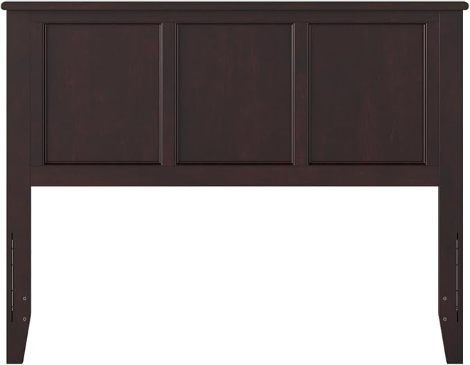 AFI, Madison Full Solid Wood Panel Headboard with Attachable Charger, Espresso