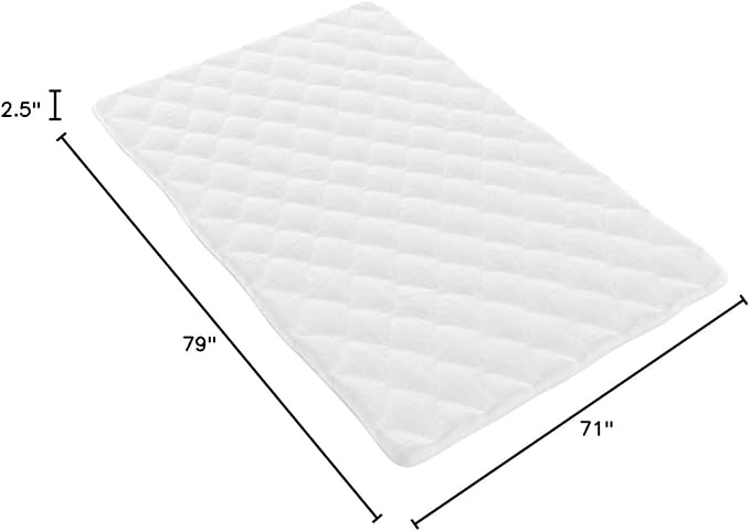 EMOOR Japanese Futon Mattress CLASSE King Made in Japan White, Foldable Floor Sleeping Bed Tatami Mat
