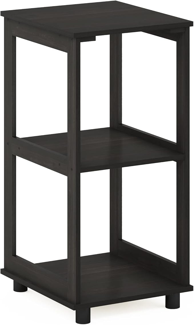 Furinno Romain 2-Tier Tall End Table, Espresso