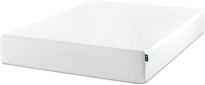 ZINUS 10 Inch Green Tea Memory Foam Mattress, Queen, Fiberglass Free, Patented Custom Contour Support, Sturdy Base Foam, CertiPUR-US Certified, Mattress in A Box, White