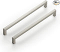 Ravinte 30 Pack Solid 7-1/2 Inch Center to Center Slim Square Bar Drawer Handles - Cabinet Hardware Brushed Nickel Pulls for Kitchen and Drawers