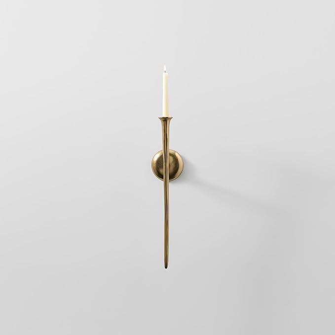 Aspar Wall Sconce, Modern Candle Holder with Elegant Hook Design, Versatile Decorative Lighting for Indoor Wall Decor and Ambiance Setting, Gold (Candle Not Included)