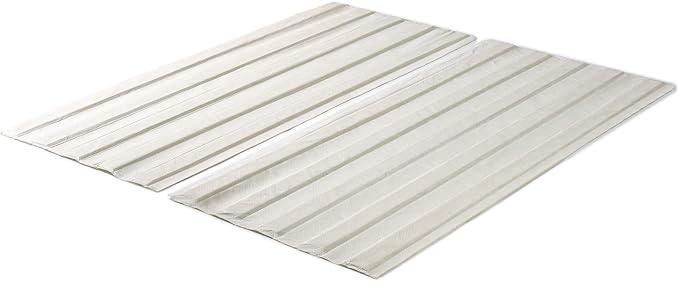 ZINUS Compack Fabric Covered Wood Slats, Bunkie Board, Box Spring Replacement, Full, Natural