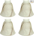 Aspen Creative 23108-4 Transitional Style Replacement Alabaster Glass Shade with Hand Painted Veins, 2-1/8" Fitter Size, 4-3/4" high x 5-3/8" diameter, 4 Pack