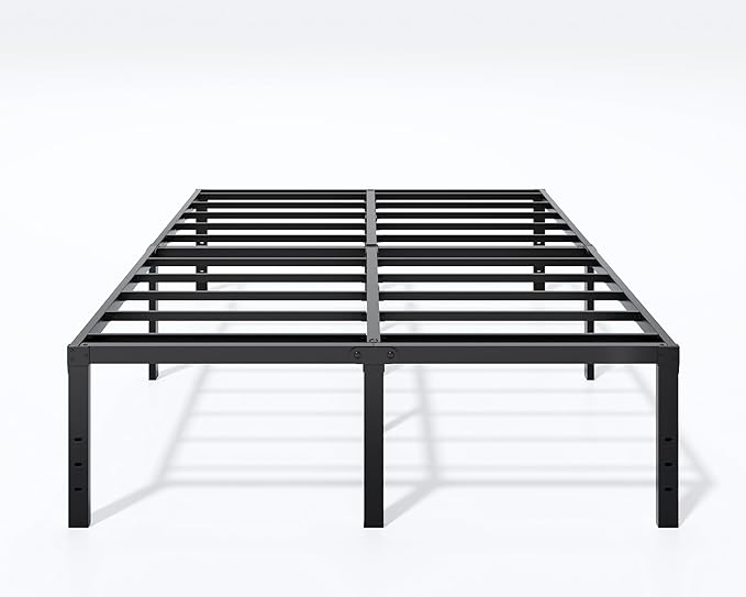 Metal Bed Frame King Size - 18 Inch Heavy-Duty King Platform Bed Frame No Box Spring Needed, Easy Assembly, Noise-Free, Sturdy Mattress Foundation, Underbed Storage Space