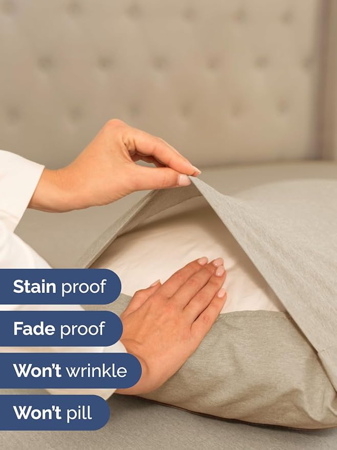 Extra Deep Cal King Sheet Set - 6 Piece Breathable & Cooling Sheets - Hotel Luxury Bed Sheets Set - Easy Fit - Soft, Wrinkle Free & Comfy Sheets Set - Heathered Beige Sheet Set w/Extra Deep Pockets