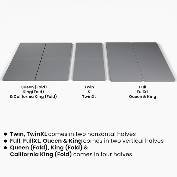 Zayton, 1.5” Split Wood Bunkie Board Full(Fold) Size, Bunkieboard for Bed Support - Fully Assembled, Low Profile Support, Slats Design for Ventilation, Box Spring Alternative