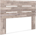 Signature Design by Ashley Neilsville Butcher Block Panel Headboard, Queen, Beige