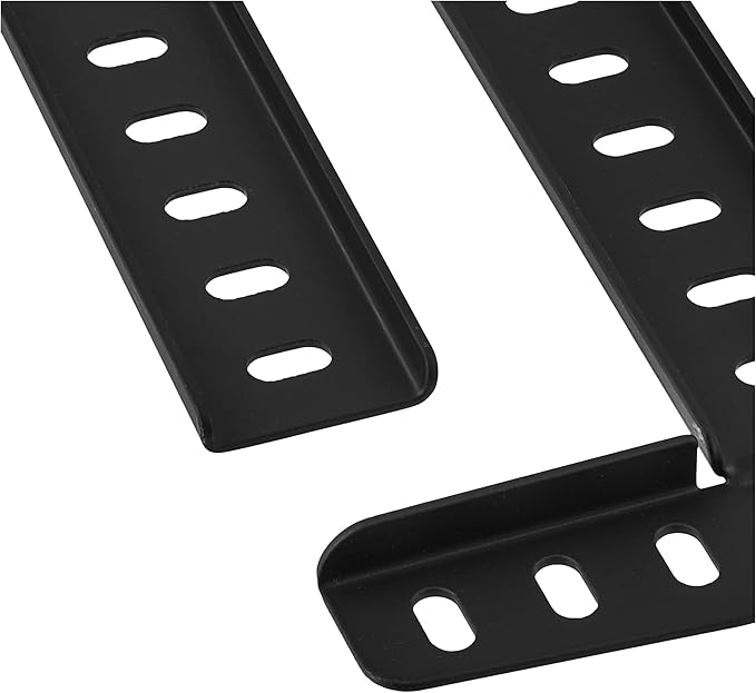 LUCID Brackets-Attach Headboad to L100 Adjustable Bed Base - Easy to Customize - Durable - Solid Steel, Headboard, Black