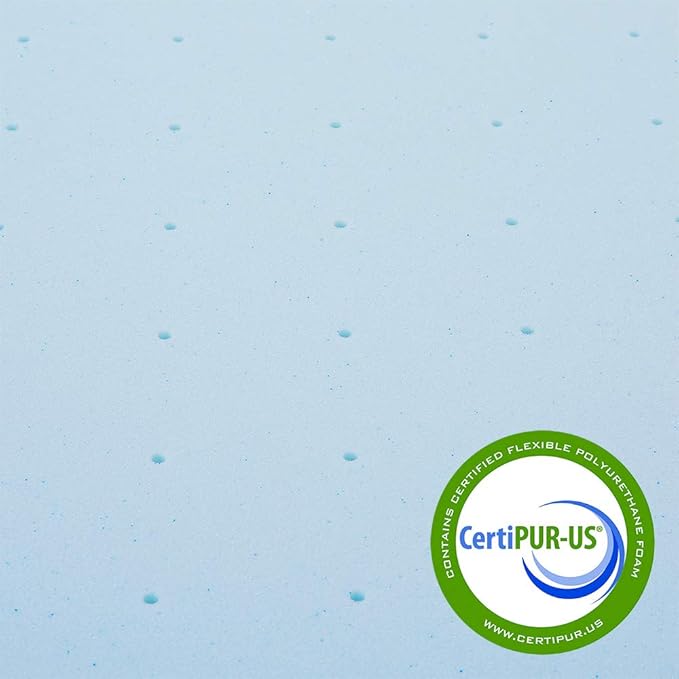 Best Price Mattress 4 Inch Ventilated Memory Foam Mattress Topper, Cooling Gel Infusion, CertiPUR-US Certified, Dorm Essentials, Cal King