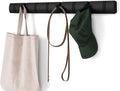 Umbra Flip 8 Hook Wall Mounted Coat Rack, Black