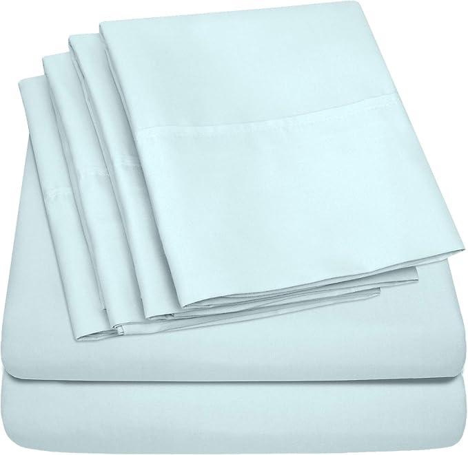 Twin Size Bed Sheets - 4 Piece 1500 Supreme Collection Fine Brushed Microfiber Deep Pocket Twin Sheet Set Bedding - 1 EXTRA PILLOW CASES, GREAT VALUE, Twin, Aqua