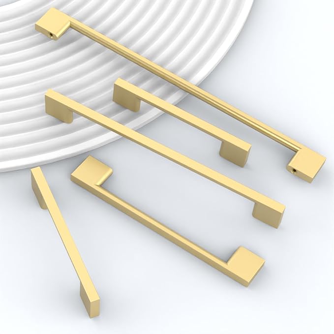 Pack Gold Cabinet Pulls 3.75 Inch Handles - Kitchen Cabinet Hardware - Drawer Pulls